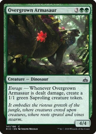 Overgrown Armasaur [Rivals of Ixalan] MTG Single Magic: The Gathering  | Multizone: Comics And Games