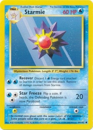 Starmie (64/102) [Base Set Unlimited] Pokemon Single Pokémon  | Multizone: Comics And Games