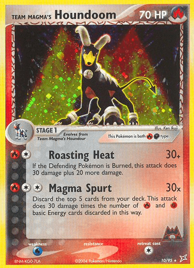 Team Magma's Houndoom (10/95) [EX: Team Magma vs Team Aqua] Pokemon Single Pokémon  | Multizone: Comics And Games