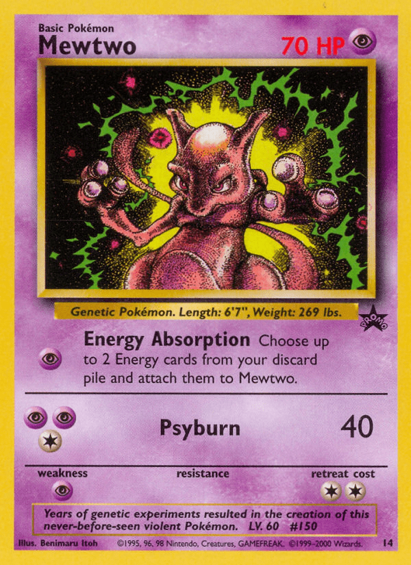 Mewtwo (14) [Wizards of the Coast: Black Star Promos] Pokemon Single Pokémon  | Multizone: Comics And Games