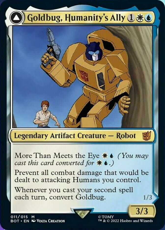 Goldbug, Humanity's Ally // Goldbug, Scrappy Scout [Universes Beyond: Transformers] MTG Single Magic: The Gathering  | Multizone: Comics And Games