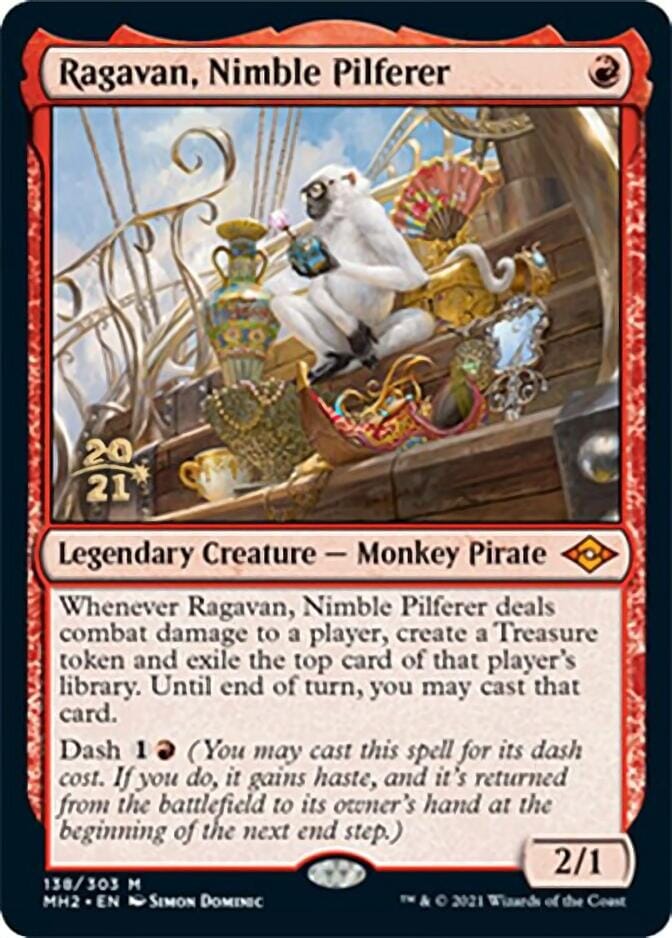 Ragavan, Nimble Pilferer [Modern Horizons 2 Prerelease Promos] MTG Single Magic: The Gathering  | Multizone: Comics And Games