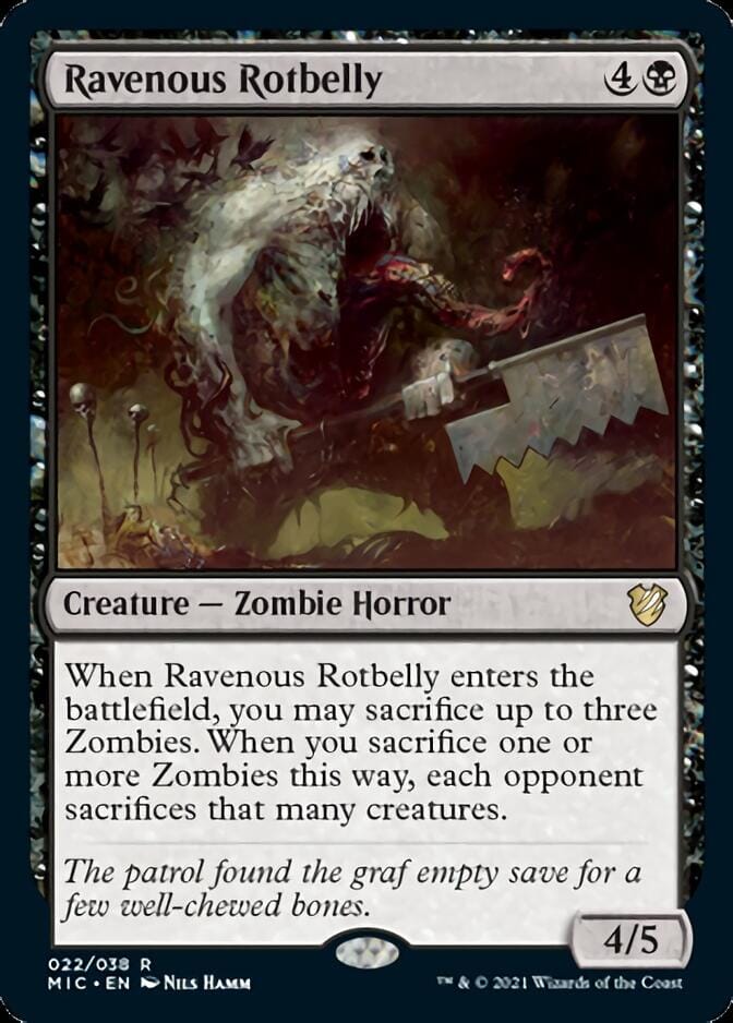 Ravenous Rotbelly [Innistrad: Midnight Hunt Commander] MTG Single Magic: The Gathering  | Multizone: Comics And Games