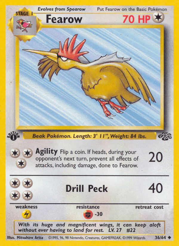 Fearow (36/64) [Jungle 1st Edition] Pokemon Single Pokémon  | Multizone: Comics And Games