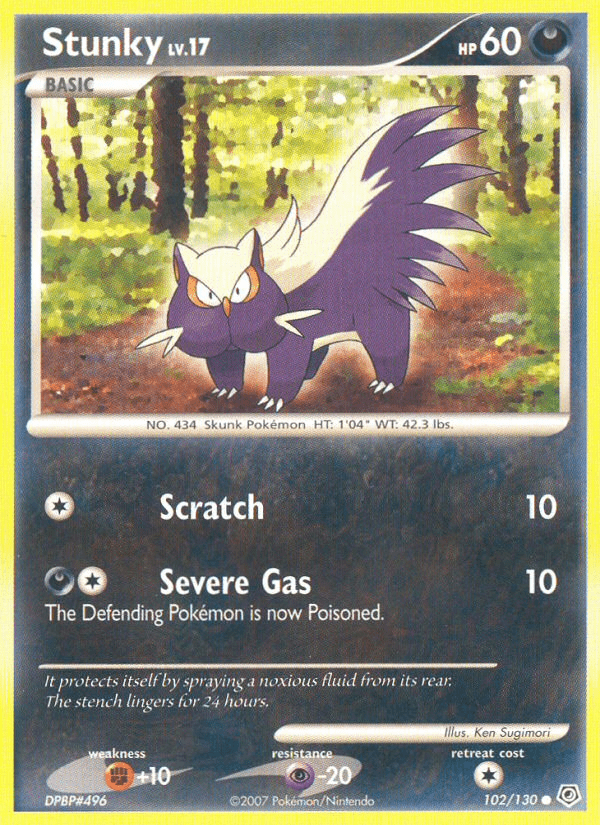 Stunky (102/130) [Diamond & Pearl: Base Set] Pokemon Single Pokémon  | Multizone: Comics And Games