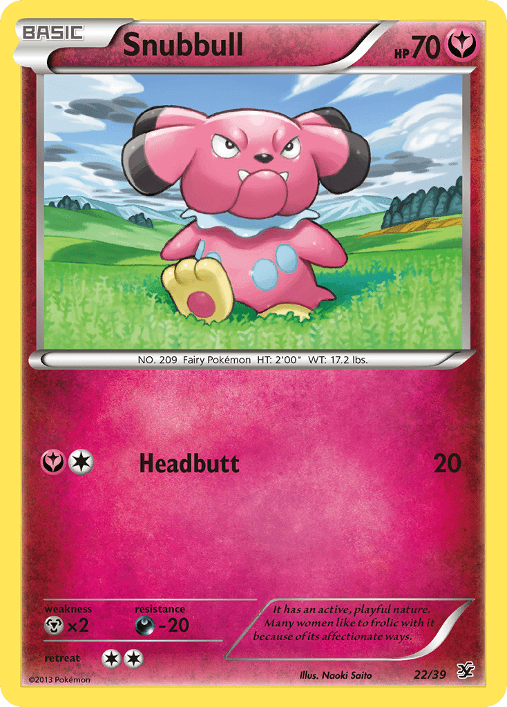 Snubbull (22/39) [XY: Kalos Starter Set] Pokemon Single Pokémon  | Multizone: Comics And Games