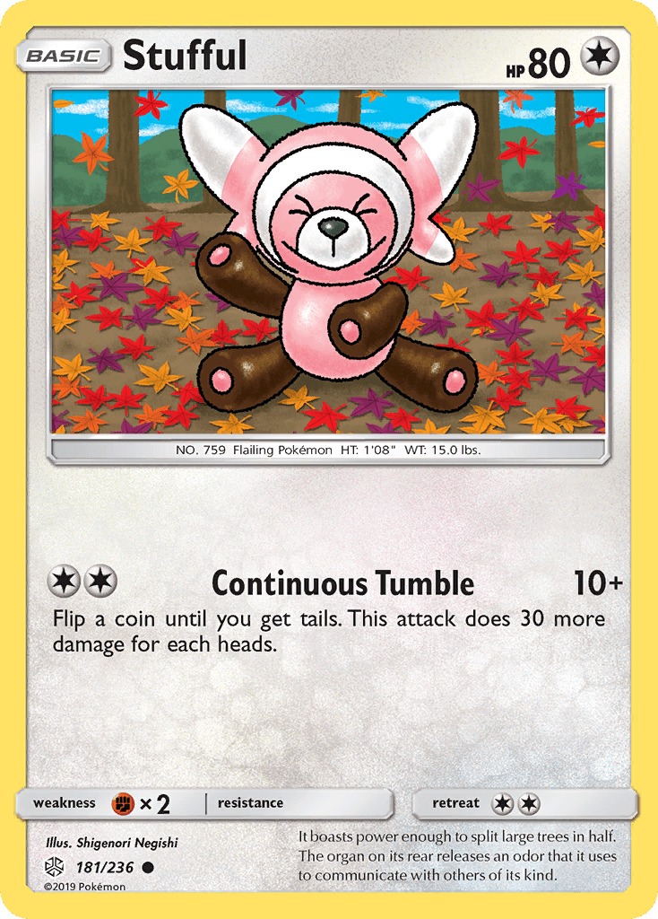 Stufful (181/236) [Sun & Moon: Cosmic Eclipse] Pokemon Single Pokémon  | Multizone: Comics And Games