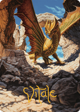 Ancient Brass Dragon Art Card (02) (Gold-Stamped Signature) [Commander Legends: Battle for Baldur's Gate Art Series] MTG Single Magic: The Gathering  | Multizone: Comics And Games