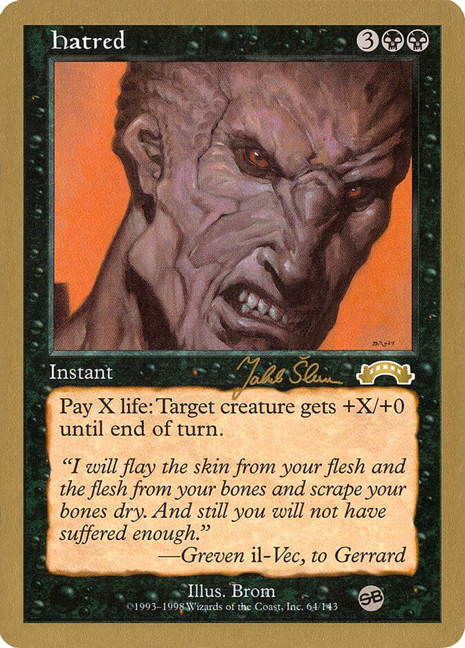 Hatred (Jakub Slemr) (SB) [World Championship Decks 1999] MTG Single Magic: The Gathering  | Multizone: Comics And Games