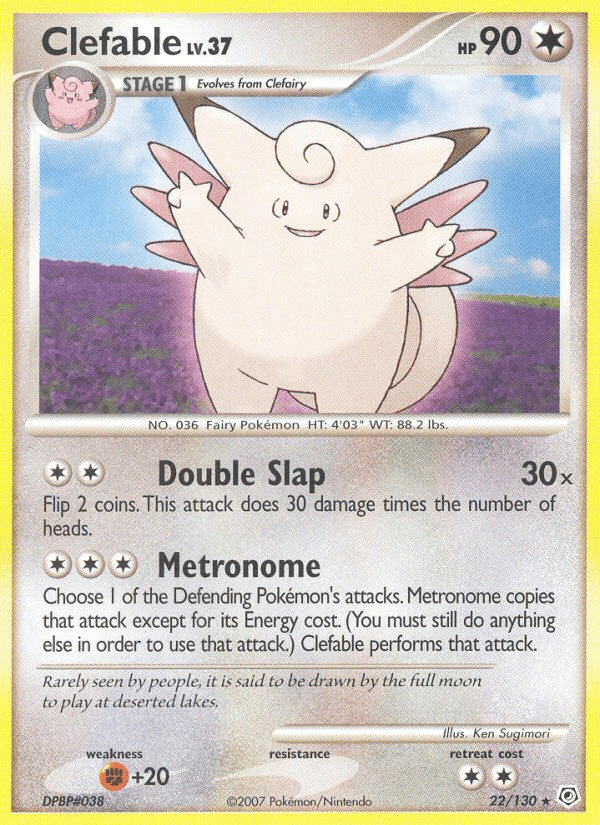 Clefable (22/130) [Diamond & Pearl: Base Set] Pokemon Single Pokémon  | Multizone: Comics And Games