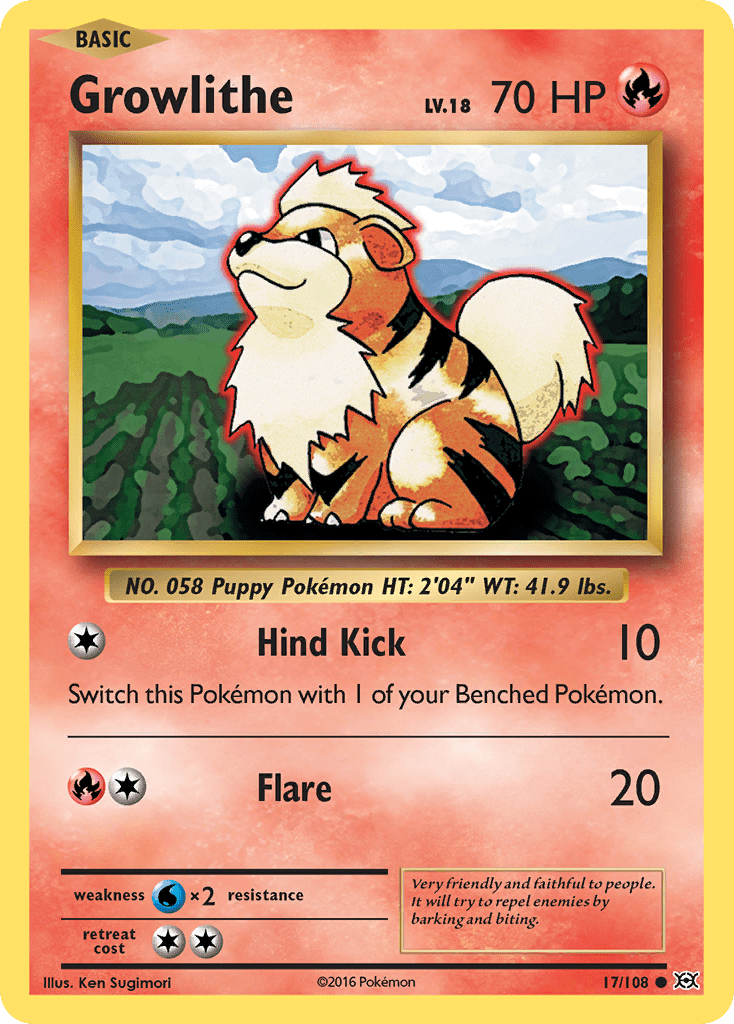 Growlithe (17/108) [XY: Evolutions] Pokemon Single Pokémon  | Multizone: Comics And Games