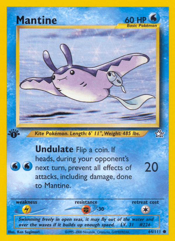 Mantine (64/111) [Neo Genesis 1st Edition] Pokemon Single Pokémon  | Multizone: Comics And Games