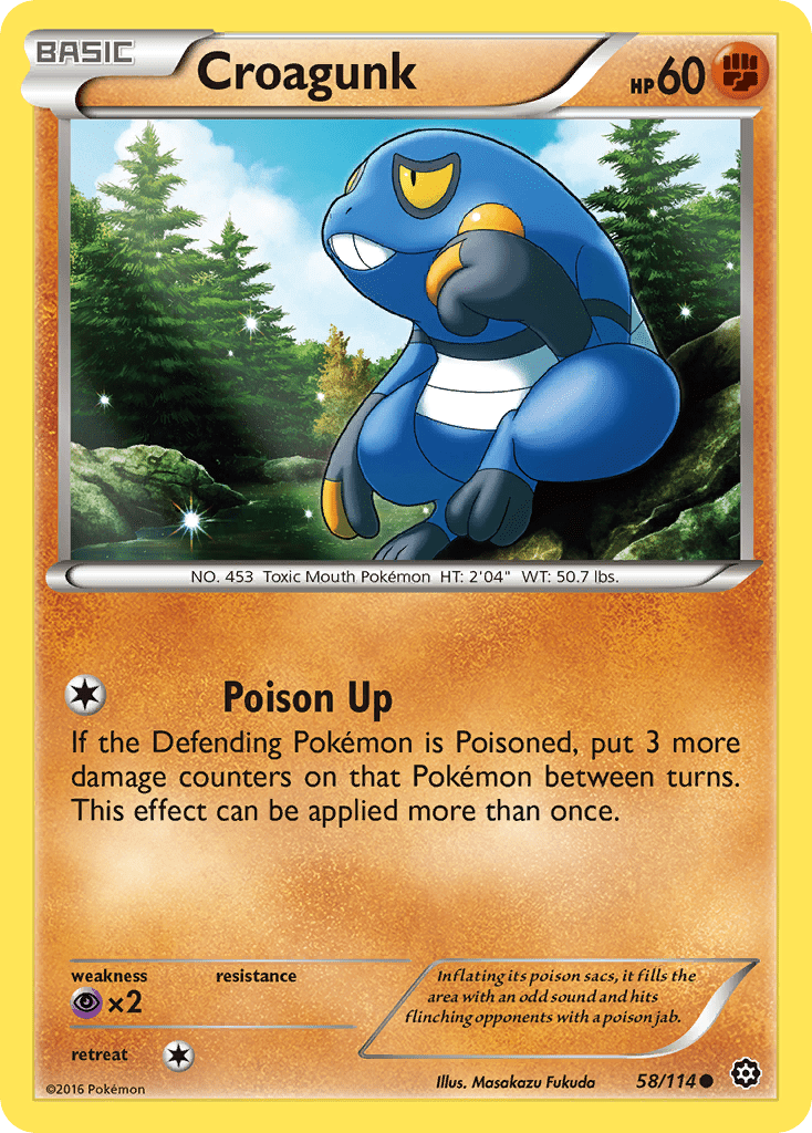 Croagunk (58/114) [XY: Steam Siege] Pokemon Single Pokémon  | Multizone: Comics And Games