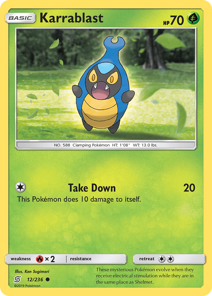 Karrablast (12/236) [Sun & Moon: Unified Minds] Pokemon Single Pokémon  | Multizone: Comics And Games
