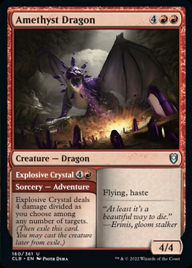 Amethyst Dragon // Explosive Crystal [Commander Legends: Battle for Baldur's Gate] MTG Single Magic: The Gathering  | Multizone: Comics And Games