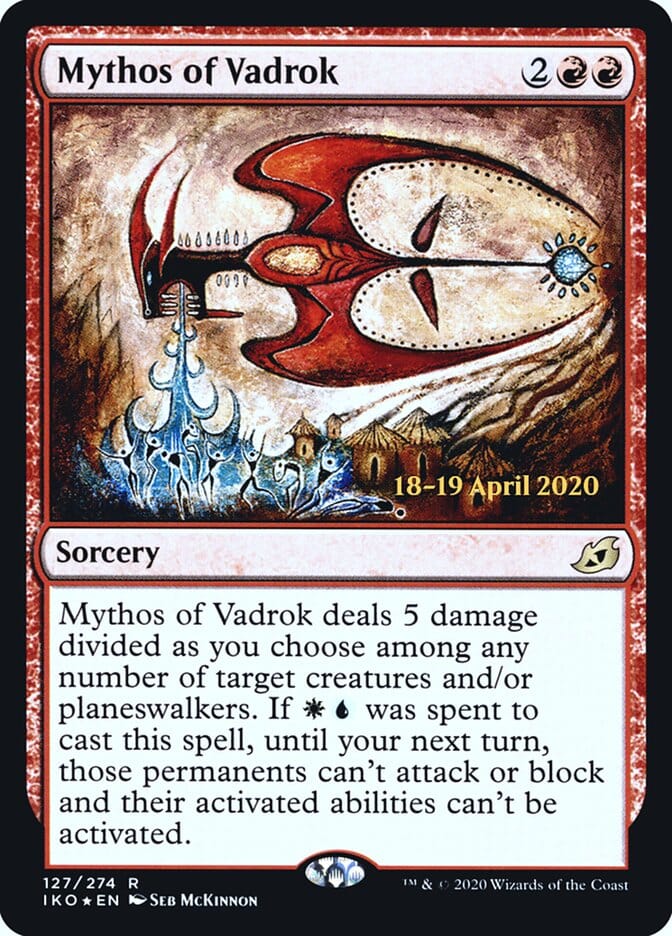 Mythos of Vadrok [Ikoria: Lair of Behemoths Prerelease Promos] MTG Single Magic: The Gathering  | Multizone: Comics And Games