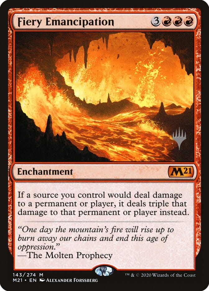 Fiery Emancipation (Promo Pack) [Core Set 2021 Promos] MTG Single Magic: The Gathering  | Multizone: Comics And Games