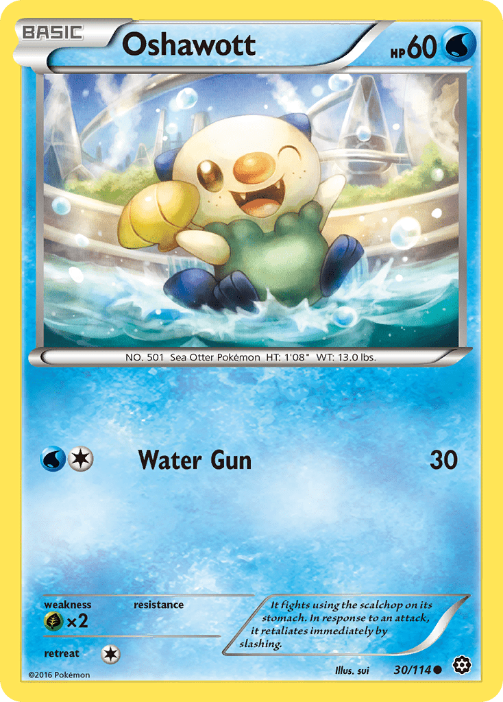Oshawott (30/114) [XY: Steam Siege] Pokemon Single Pokémon  | Multizone: Comics And Games