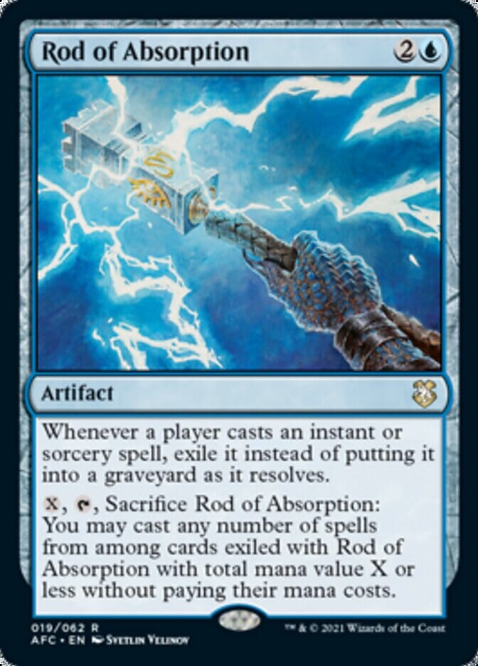 Rod of Absorption [Dungeons & Dragons: Adventures in the Forgotten Realms Commander] MTG Single Magic: The Gathering  | Multizone: Comics And Games