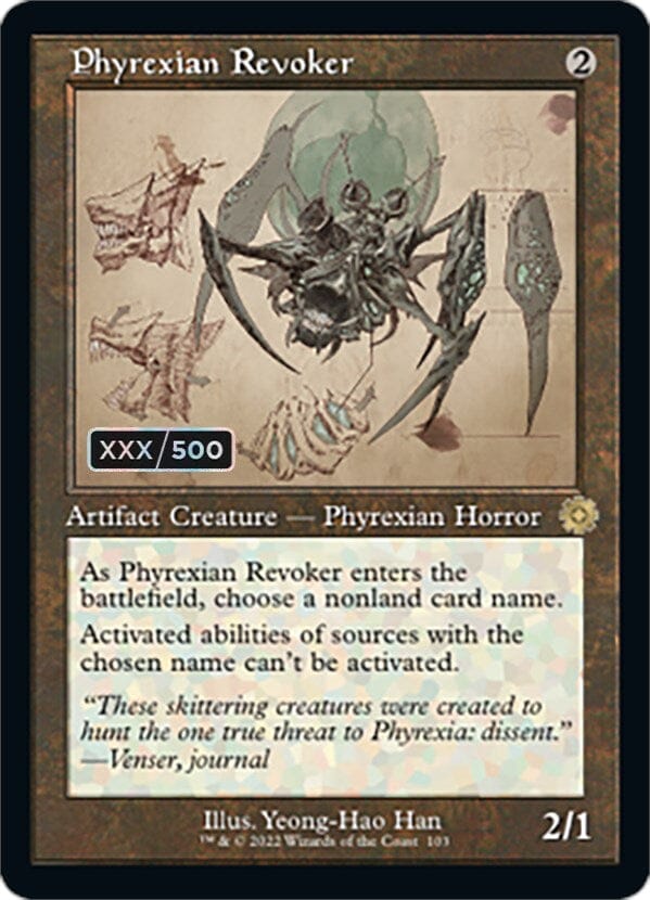 Phyrexian Revoker (Retro Schematic) (Serial Numbered) [The Brothers' War Retro Artifacts] MTG Single Magic: The Gathering  | Multizone: Comics And Games