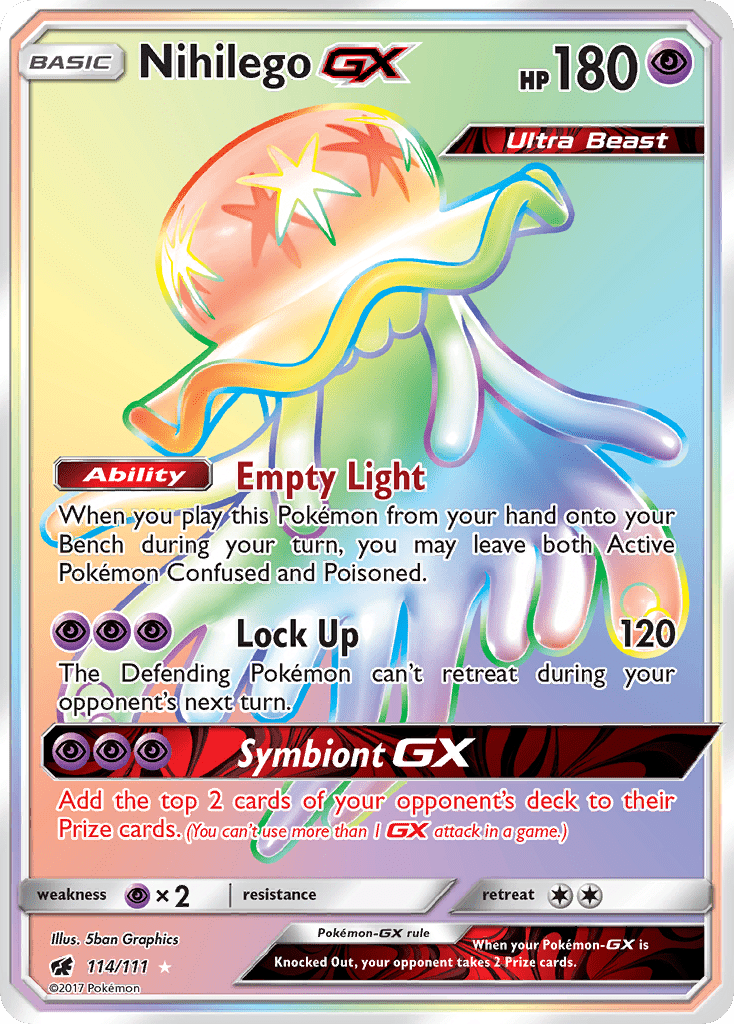 Nihilego GX (114/111) [Sun & Moon: Crimson Invasion] Pokemon Single Pokémon  | Multizone: Comics And Games