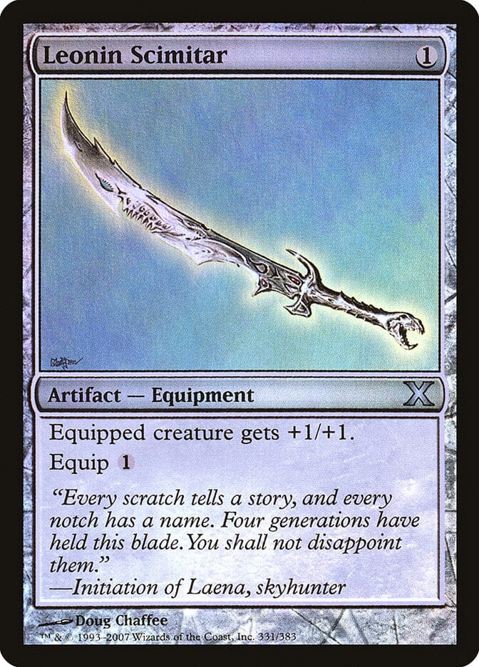 Leonin Scimitar (Premium Foil) [Tenth Edition] MTG Single Magic: The Gathering  | Multizone: Comics And Games