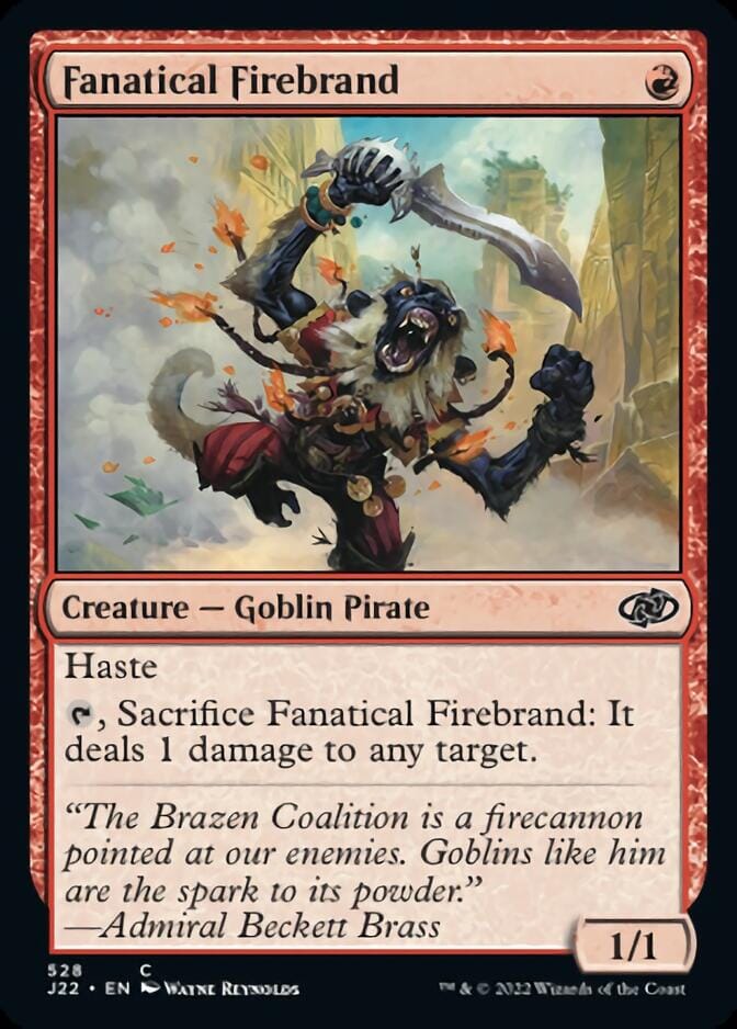 Fanatical Firebrand [Jumpstart 2022] MTG Single Magic: The Gathering  | Multizone: Comics And Games