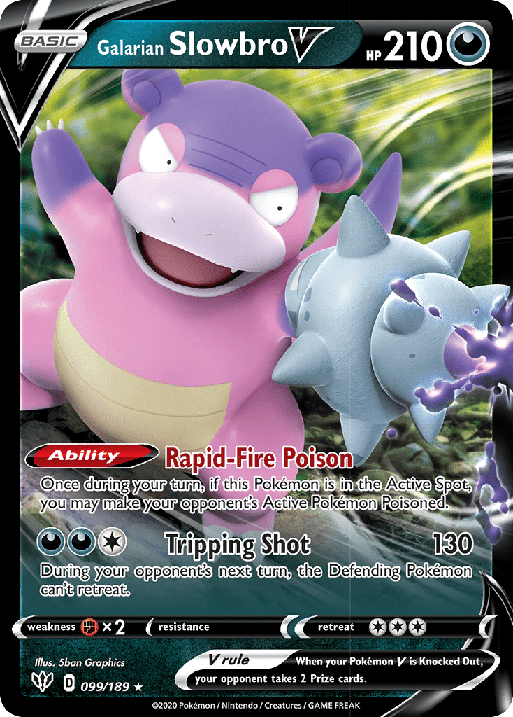 Galarian Slowbro V (099/189) [Sword & Shield: Darkness Ablaze] Pokemon Single Pokémon  | Multizone: Comics And Games