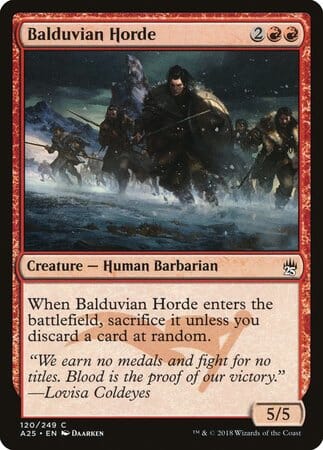 Balduvian Horde [Masters 25] MTG Single Magic: The Gathering  | Multizone: Comics And Games