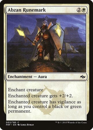 Abzan Runemark [Fate Reforged] MTG Single Magic: The Gathering  | Multizone: Comics And Games