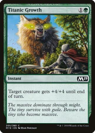 Titanic Growth [Core Set 2019] MTG Single Magic: The Gathering  | Multizone: Comics And Games