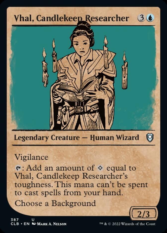Vhal, Candlekeep Researcher (Showcase) [Commander Legends: Battle for Baldur's Gate] MTG Single Magic: The Gathering  | Multizone: Comics And Games