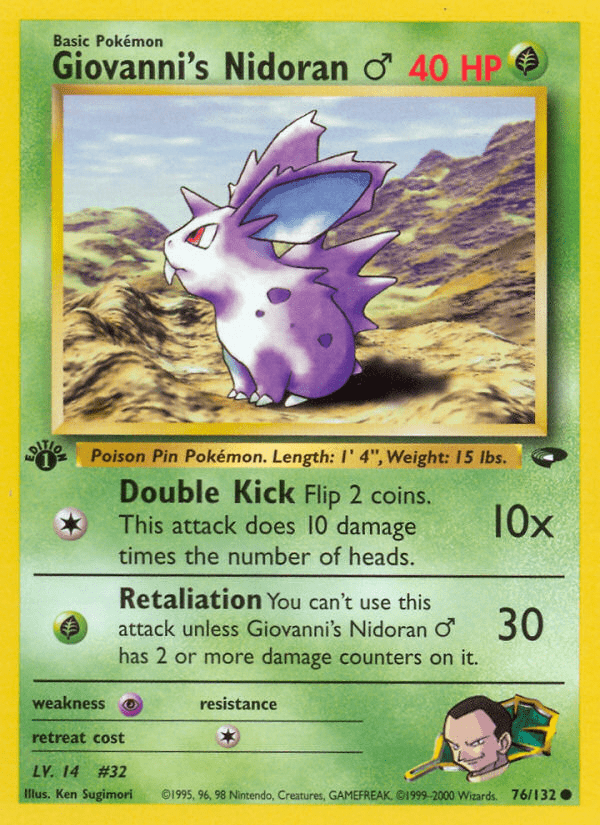 Giovanni's Nidoran (76/132) (Male) [Gym Challenge 1st Edition] Pokemon Single Pokémon  | Multizone: Comics And Games