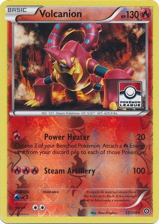 Volcanion (25/114) (League Promo) [XY: Steam Siege] Pokemon Single Pokémon  | Multizone: Comics And Games
