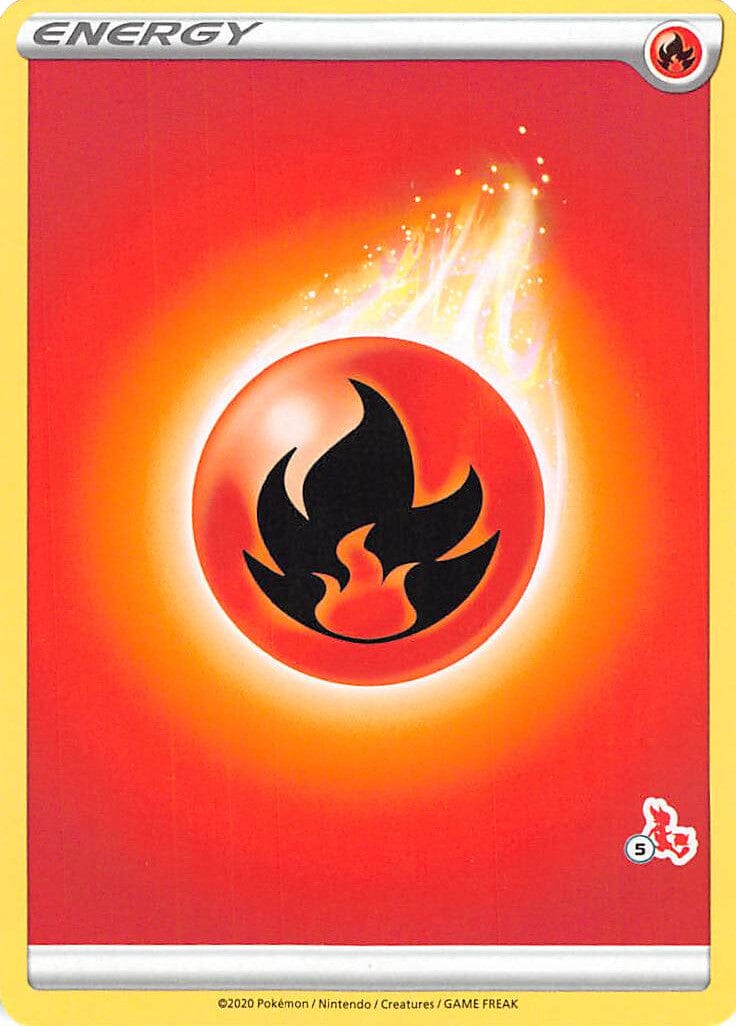 Fire Energy (Cinderace Stamp #5) [Battle Academy 2022] Pokemon Single Pokémon  | Multizone: Comics And Games
