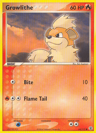 Growlithe (64/112) [EX: FireRed & LeafGreen] Pokemon Single Pokémon  | Multizone: Comics And Games
