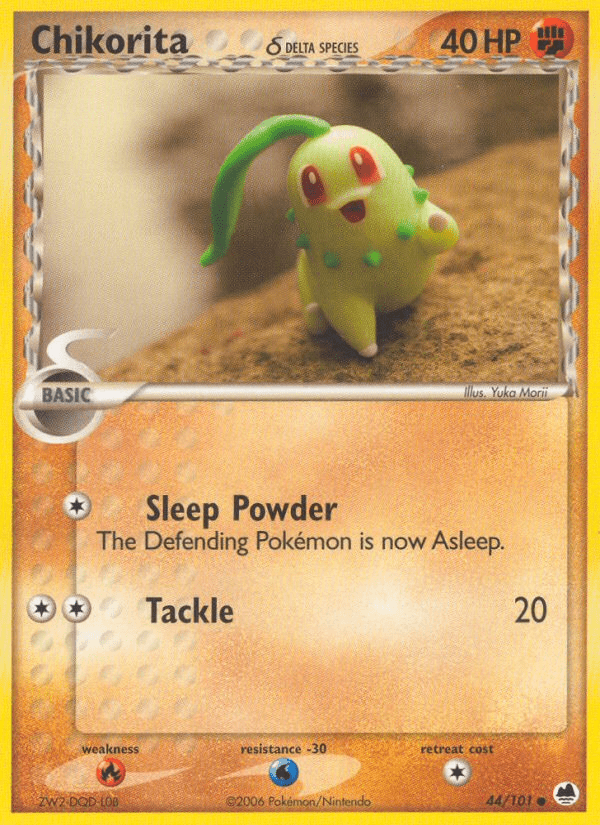 Chikorita (44/101) (Delta Species) [EX: Dragon Frontiers] Pokemon Single Pokémon  | Multizone: Comics And Games