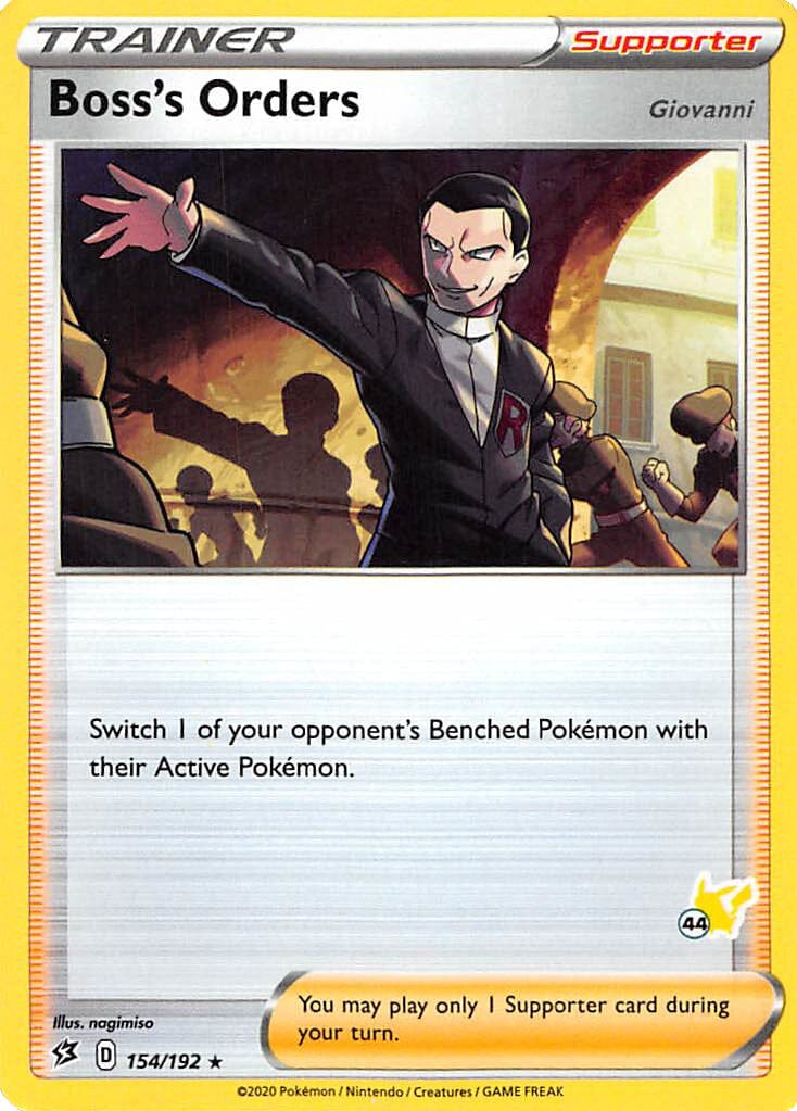 Boss's Orders (154/192) (Pikachu Stamp #44) [Battle Academy 2022] Pokemon Single Pokémon  | Multizone: Comics And Games