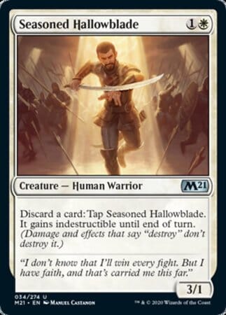 Seasoned Hallowblade [Core Set 2021] MTG Single Magic: The Gathering  | Multizone: Comics And Games