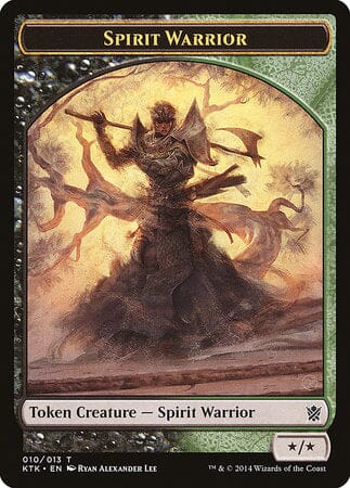 Spirit Warrior Token [Khans of Tarkir Tokens] MTG Single Magic: The Gathering  | Multizone: Comics And Games