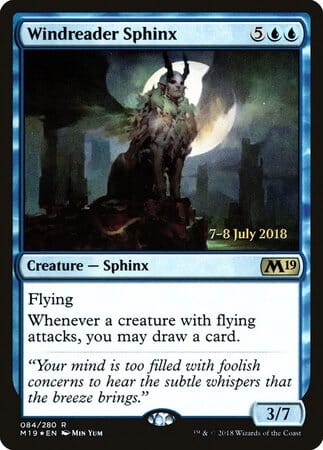 Windreader Sphinx [Core Set 2019 Promos] MTG Single Magic: The Gathering  | Multizone: Comics And Games