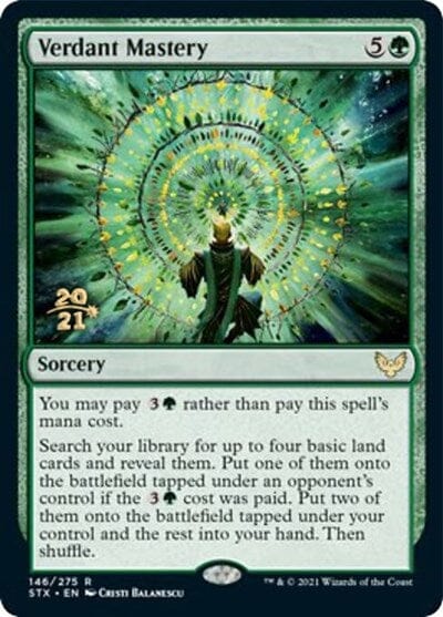 Verdant Mastery [Strixhaven: School of Mages Prerelease Promos] MTG Single Magic: The Gathering  | Multizone: Comics And Games