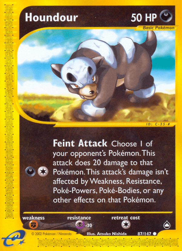 Houndour (87/147) [Aquapolis] Pokemon Single Pokémon  | Multizone: Comics And Games