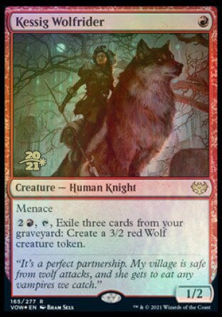 Kessig Wolfrider [Innistrad: Crimson Vow Prerelease Promos] MTG Single Magic: The Gathering  | Multizone: Comics And Games