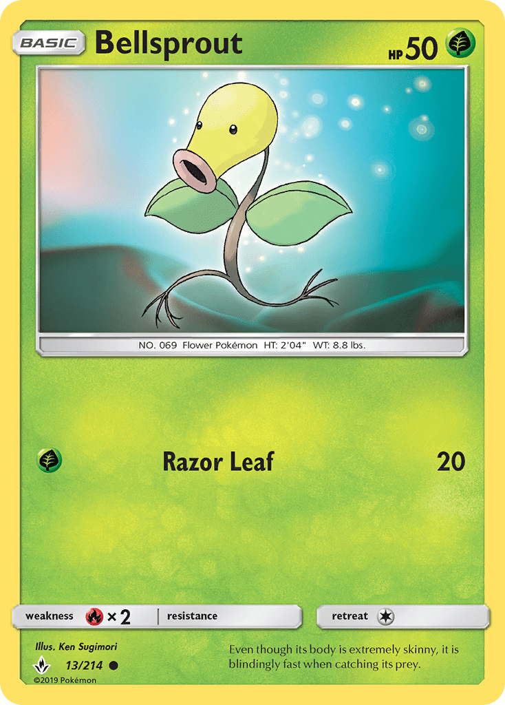 Bellsprout (13/214) [Sun & Moon: Unbroken Bonds] Pokemon Single Pokémon  | Multizone: Comics And Games
