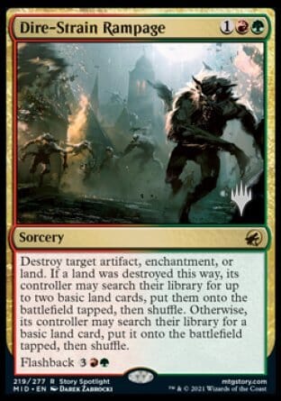 Dire-Strain Rampage (Promo Pack) [Innistrad: Midnight Hunt Promos] MTG Single Magic: The Gathering  | Multizone: Comics And Games
