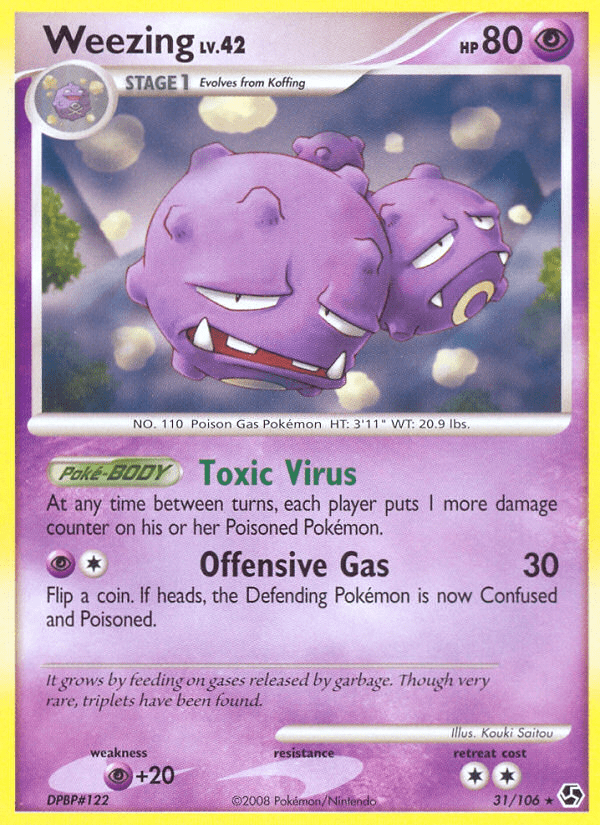 Weezing (31/106) [Diamond & Pearl: Great Encounters] Pokemon Single Pokémon  | Multizone: Comics And Games