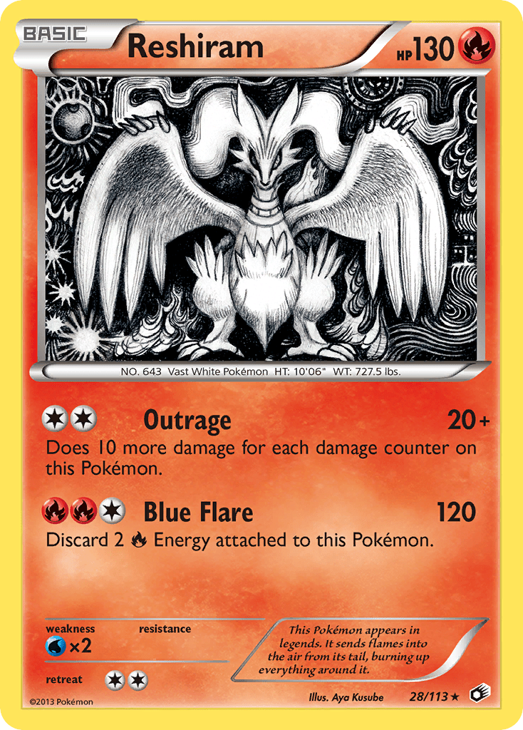 Reshiram (28/113) [Black & White: Legendary Treasures] Pokemon Single Pokémon  | Multizone: Comics And Games