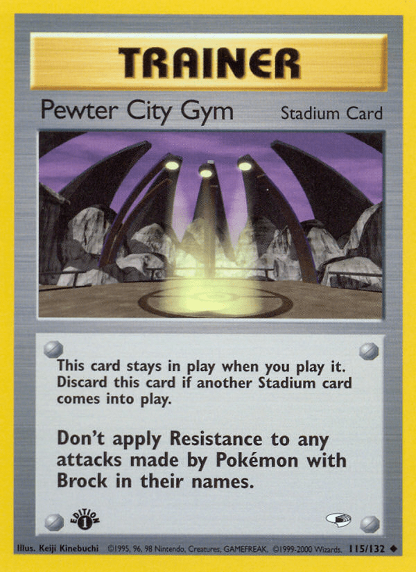 Pewter City Gym (115/132) [Gym Heroes 1st Edition] Pokemon Single Pokémon  | Multizone: Comics And Games