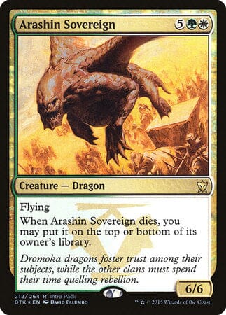 Arashin Sovereign [Dragons of Tarkir Promos] MTG Single Magic: The Gathering  | Multizone: Comics And Games